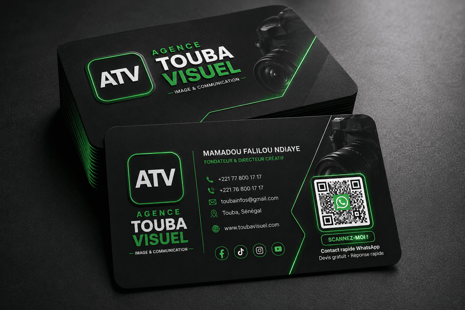 Cartes de Visite Premium — Mamadou Falilou Ndiaye